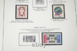 Czechoslovakia 1968-1974 Mint Collection Of 350+ Stamps Stored In Red Album