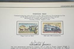 Czechoslovakia 1968-1974 Mint Collection Of 350+ Stamps Stored In Red Album
