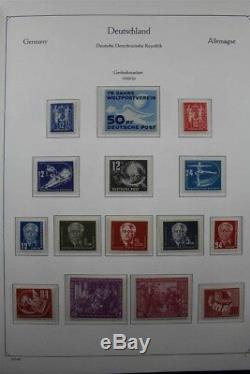 DDR Germany MNH 1949-1990 Luxus 4 Kabe Albums Stamp Collection with Officials