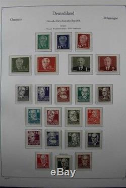 DDR Germany MNH 1949-1990 Luxus 4 Kabe Albums Stamp Collection with Officials