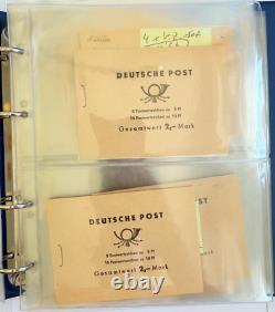 DDR Ulbricht Stamp Booklet Collection 13 Pieces Mint With Certified In Album