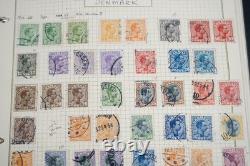 DENMARK 1850s-1950s COLLECTION OF 1,900+ STAMPS MINT & USED STORED IN ALBUM