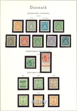 DENMARK COLLECTION 1854-1990 Lighthouse Album withslipcase, NH/H, Scott $19,403.00