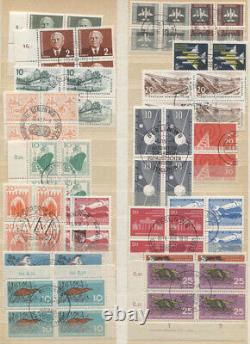 Ddr 1947-1976 First Day Commemorative Cancel Collection On Blocks In Stock Album