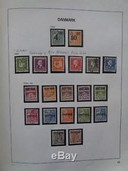 Denmark Davo Album 1864-1982 Collection Of 800+ Different Used Stamps Good Cond