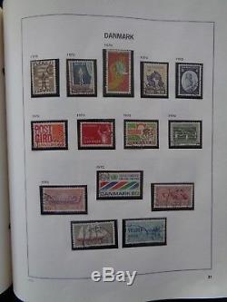 Denmark Davo Album 1864-1982 Collection Of 800+ Different Used Stamps Good Cond