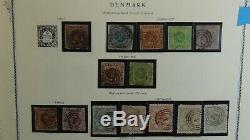 Denmark + stamp collection in Scott Specialty album with est. 1,300 Classics to'92