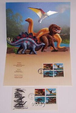 Disney Disneyland First Issue Collectible Stamps Dolphin Dinosaurs White House