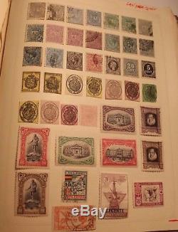 EARLY 1850's & UP apprx 480 SPAIN COLONIES STAMPS COLLECTION ALBUM COLLECTION