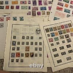EARLY US STAMP LOT ON ALBUM PAGES. MOSTLY 1800's to EARLY 1940's. GREAT GIFT