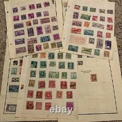 EARLY US STAMP LOT ON ALBUM PAGES. MOSTLY 1800's to EARLY 1940's. GREAT GIFT