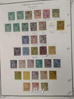 EDW1949SELL FRENCH COLONIES Nice Mint & Used collection on album pgs Cat $2437