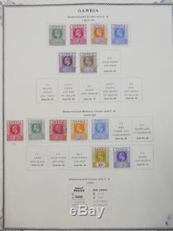 EDW1949SELL GAMBIA Choice VF Mint OG & Used collection on album pgs. Cat $1248