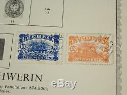 Early Germany States Stamp Lot Minkus Album Pages Saxony Hamburg Lubeck Sc# 6
