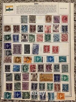 Early India Stamp Lot Collection On Album Page, Service, Short Sets & More