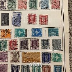 Early India Stamp Lot Collection On Album Page, Service, Short Sets & More