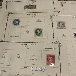 Early Us Stamp Lot On Album Pages Great Christmas Gift For Dad