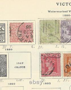 Early Victoria Stamp Collection On Album Page, Amazing Lot Xmas Gift Idea Dad