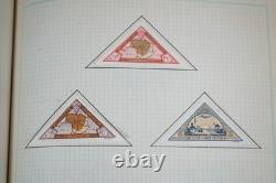 Eclectic Us & World Collection Of Airmail Stamps & Cut Squares Homemade Album