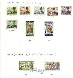 Egypt 1914-70 Vastly Complete Handsomely Written Up Collection In Trident Album