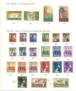 Egypt 1914-70 Vastly Complete Handsomely Written Up Collection In Trident Album