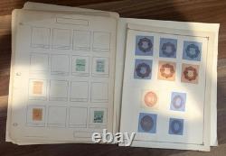 El Salvador Stamp Collection in Vintage Album Pages 1800s-1900s Classic Issues