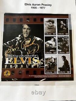 Elvis Presley Stamp Collection Album 1935-1977 Comes With 120 Sheets Of Stamps