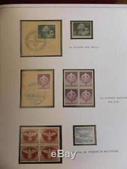 En 2 Albums Importante Collection Timbres 3° Reich Allemagne + Pays D'occupation