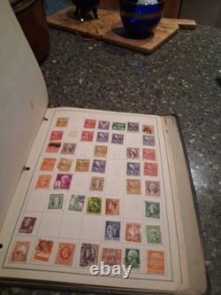 Estate Find Lot Old Postage Stamp Album W Many Stamps. Est 200-400