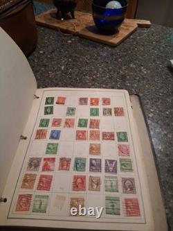 Estate Find Lot Old Postage Stamp Album W Many Stamps. Est 200-400