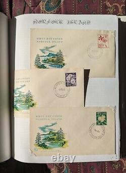 Estate Find NORFOLK ISLAND stamp collection with FDCs in 2 Lighthouse albums