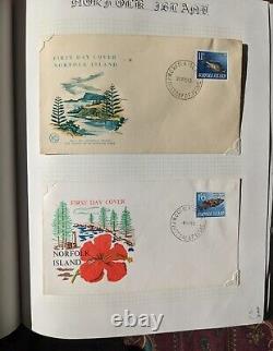 Estate Find NORFOLK ISLAND stamp collection with FDCs in 2 Lighthouse albums