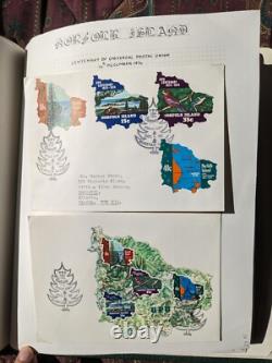 Estate Find NORFOLK ISLAND stamp collection with FDCs in 2 Lighthouse albums