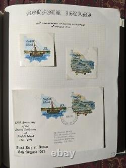Estate Find NORFOLK ISLAND stamp collection with FDCs in 2 Lighthouse albums