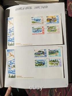 Estate Find NORFOLK ISLAND stamp collection with FDCs in 2 Lighthouse albums