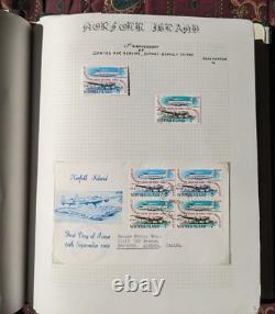 Estate Find NORFOLK ISLAND stamp collection with FDCs in 2 Lighthouse albums