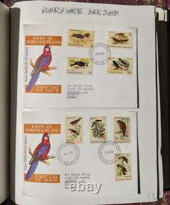 Estate Find NORFOLK ISLAND stamp collection with FDCs in 2 Lighthouse albums