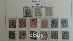 Ethiopia extensive stamp collection in New Age Davo album to'80s