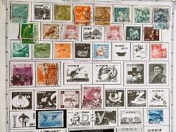Extensive JAPAN COLLECTION 1000 stamps on Album Pages VINTAGE older some MNH