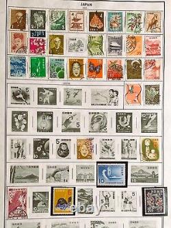 Extensive JAPAN COLLECTION 1000 stamps on Album Pages VINTAGE older some MNH