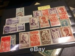 FIN DANNÉE LOT 250 GIGA collection timbres France 7 albums dt surcharges EA