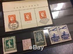 FIN DANNÉE LOT 250 GIGA collection timbres France 7 albums dt surcharges EA
