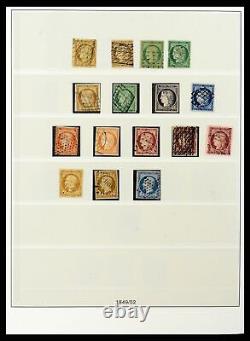 FRANCE 1849-1991 Better Used in 5 Lindner Albums with Slipcases Stamp Collection