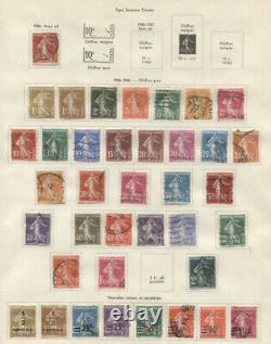 FRANCE 1853-1959 COLLECTION ON ALBUM PAGES MOSTLY USED almost entirely used up t