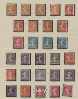 FRANCE 1906-1937 SOWER SET COLLECTION ON SAFE ALBUM PAGES MNH MINT includes many