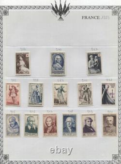 FRANCE 1940-1959 COLLECTION ON ALBUM PAGES MNH many better including nos. 414 62