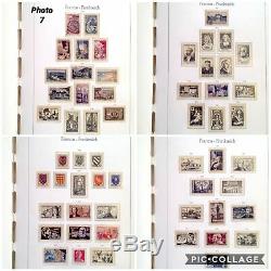 FRANCE 1945-1969 COLLECTION IN LIGHTHOUSE STAMP ALBUM / 98 Pages of Stamps