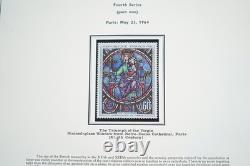 FRANCE 1960s-1970s COLLECTION OF MINT ART STAMPS & MAXIMUM CARDS IN ALBUM