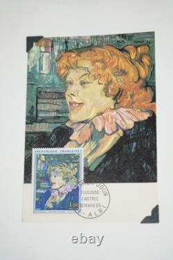 FRANCE 1960s-1970s COLLECTION OF MINT ART STAMPS & MAXIMUM CARDS IN ALBUM