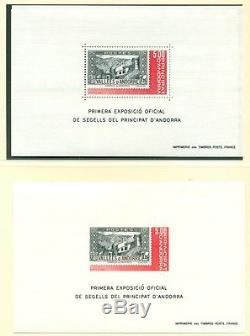 FRENCH ANDORRA COLLECTION 1931//1992, mint NH in 2 Lindner Albums Scott $2,300